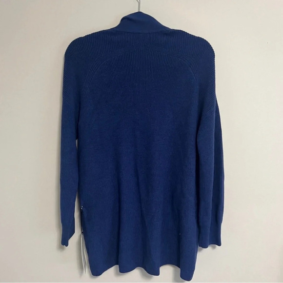 🆕💙 Lululemon Merino Wool Blend Rib Long Wrap Sweater - Heathered Psychic - Picture 4 of 5